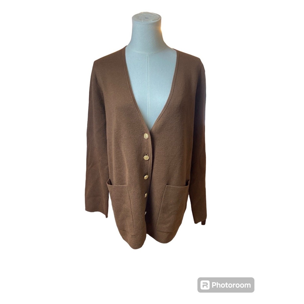 j crew cardigan sweater Merino Wool Small Brown Women's
